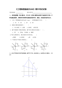 2013工程制图与CAD期中试卷-3