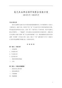 某汽车品牌全国市场整合传播方案(1)