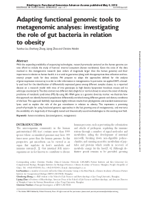 计算生物学论文：Adapting Functional Genomic Tools to Metag