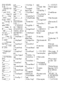 2013年人教版四年级下册英语期末复习试题