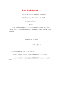 2015年中华人民共和国电力法