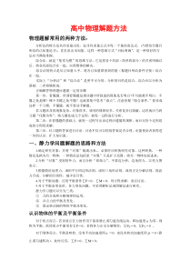 2011高考物理解题方法模板