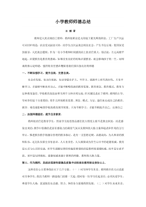 小学教师师德总结