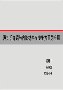 汽车内饰材料NVH