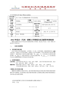 2012年法水天沐营销部管理办法