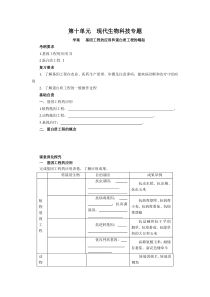 2013届高考生物一轮复习学案第10单元基因工程的应用和蛋白质工程的崛起
