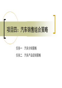 汽车市场营销项目4