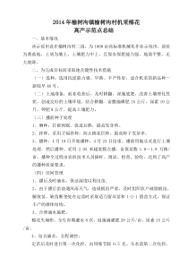 2014年榆树沟镇棉花高产创建总结