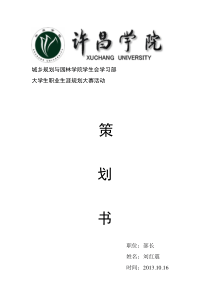 2013大学生职业生涯规划策划书