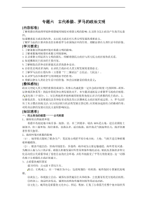 2011高一历史学案专题六古代希腊罗马的政治文明(人民版必修1)
