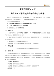 20120813龙盛沂蒙商城产品推介会方案