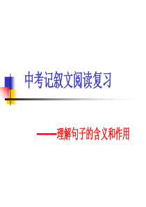 理解重要句子的含义和作用
