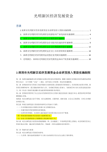 2011年光明新区经济发展资金实施细则