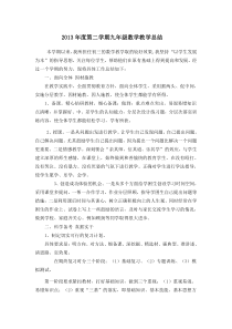 湘教版九年级数学教学总结1