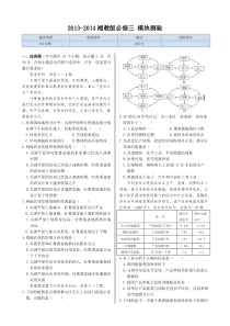 2013-2014湘教版必修三模块测验