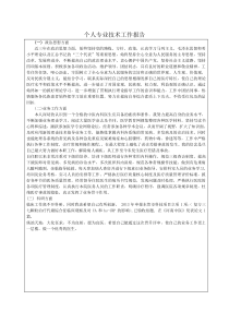 (副高)专业技术工作报告