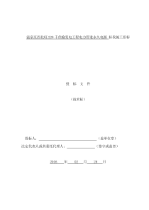 (技术标)施工组织设计