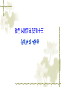 (教师用书)2016届高考化学微型专题突破系列(十三)课件