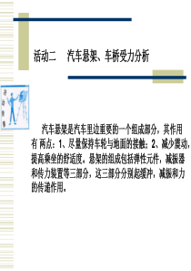 活动二 汽车悬架、车桥受力分析