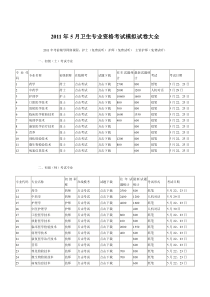 2011年5月卫生专业资格考试模拟试卷大全