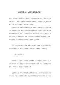 电动车企业：如何打造强势品牌？(doc7)