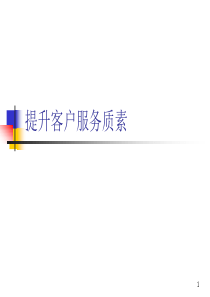 1+提升服务质素