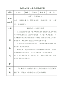 家委会活动记录