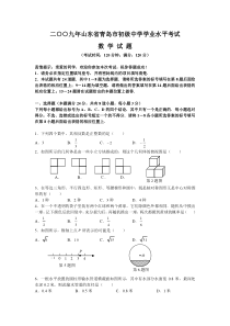 2009年青岛中考数学试题(word版有答案)