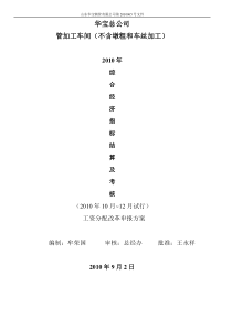 2010065加工车间绩效工资改革申报方案