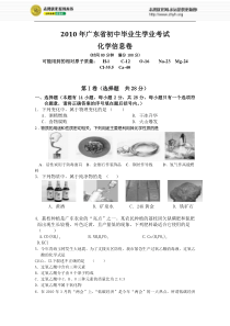 2010年广东省中考化学试题