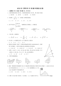 2010年武汉市中考模拟试题11