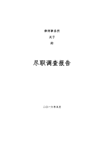 尽职调查报告