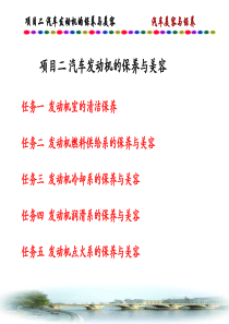 项目二汽车发动机保养与美容