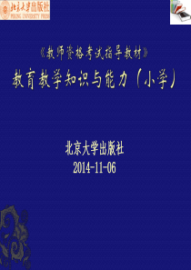 资格考试PPT(北大小学 第3章)