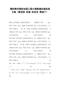 濮阳黄河堤防加固工程大堤裂缝处理实施方案(黎宝贵 林楠 宋双杰 黄细丁)