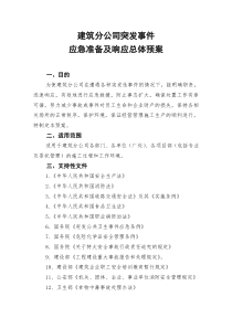 应急准备与响应总体预案