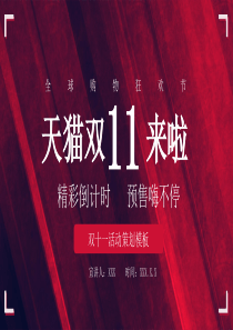 经典高端共赢未来创意双十一活动策划PPT模板范本