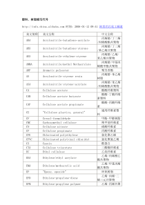 塑料中英文对照