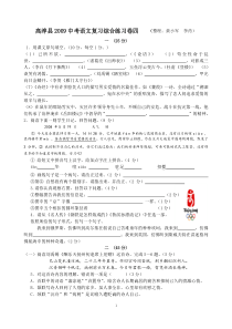 2009中考语文复习综合卷(四)