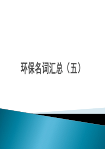 环保名词汇总(五)
