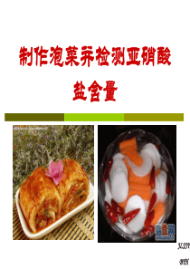 制作泡菜并检测亚硝酸盐含量概要