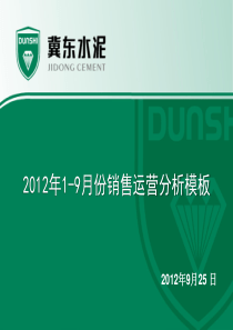 亿利公司：2012年前三季度销售运营分析
