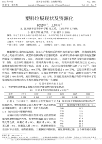 塑料垃圾现状及资源化