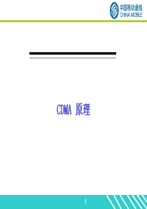 cdma2000 1X原理_中国移动通信