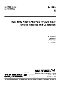 Real-time knock analysis for automatic engine mapp