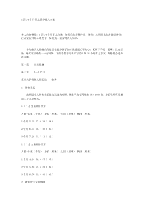 1到24个月婴儿喂养育儿方案