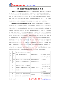 2.1地壳的物质组成和地质循环学案