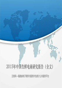 2015年中国生鲜电商研究报告(全文.ppt9