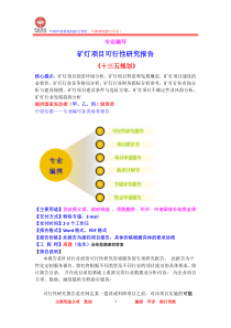 矿灯项目可行性研究报告