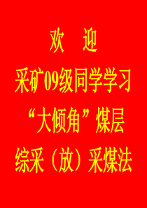 09级大倾角煤层采煤法讲稿